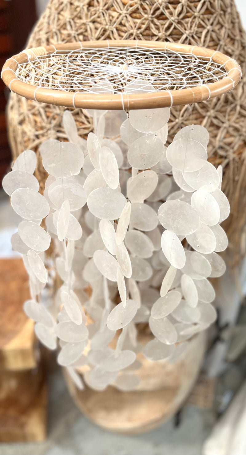 Clear capiz shell mobile hanging - 90cm