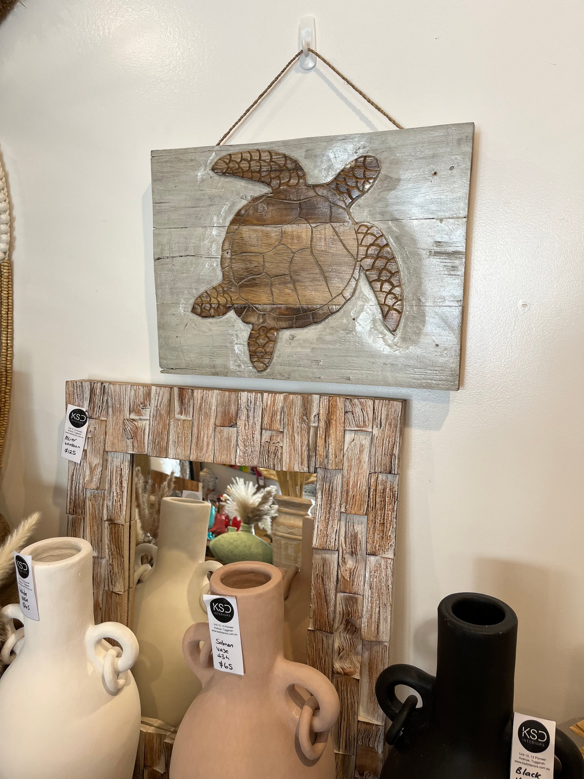 Timber turtle wall hanging