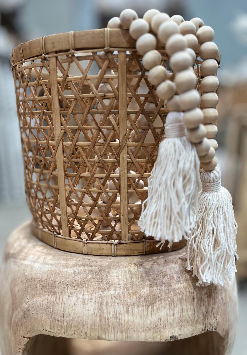 Natural Woven Basket. L