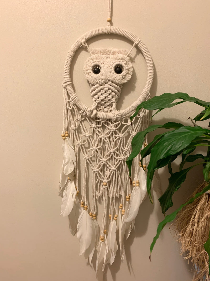 Macrame owl hanging. 19 x 60cm. Usually $15