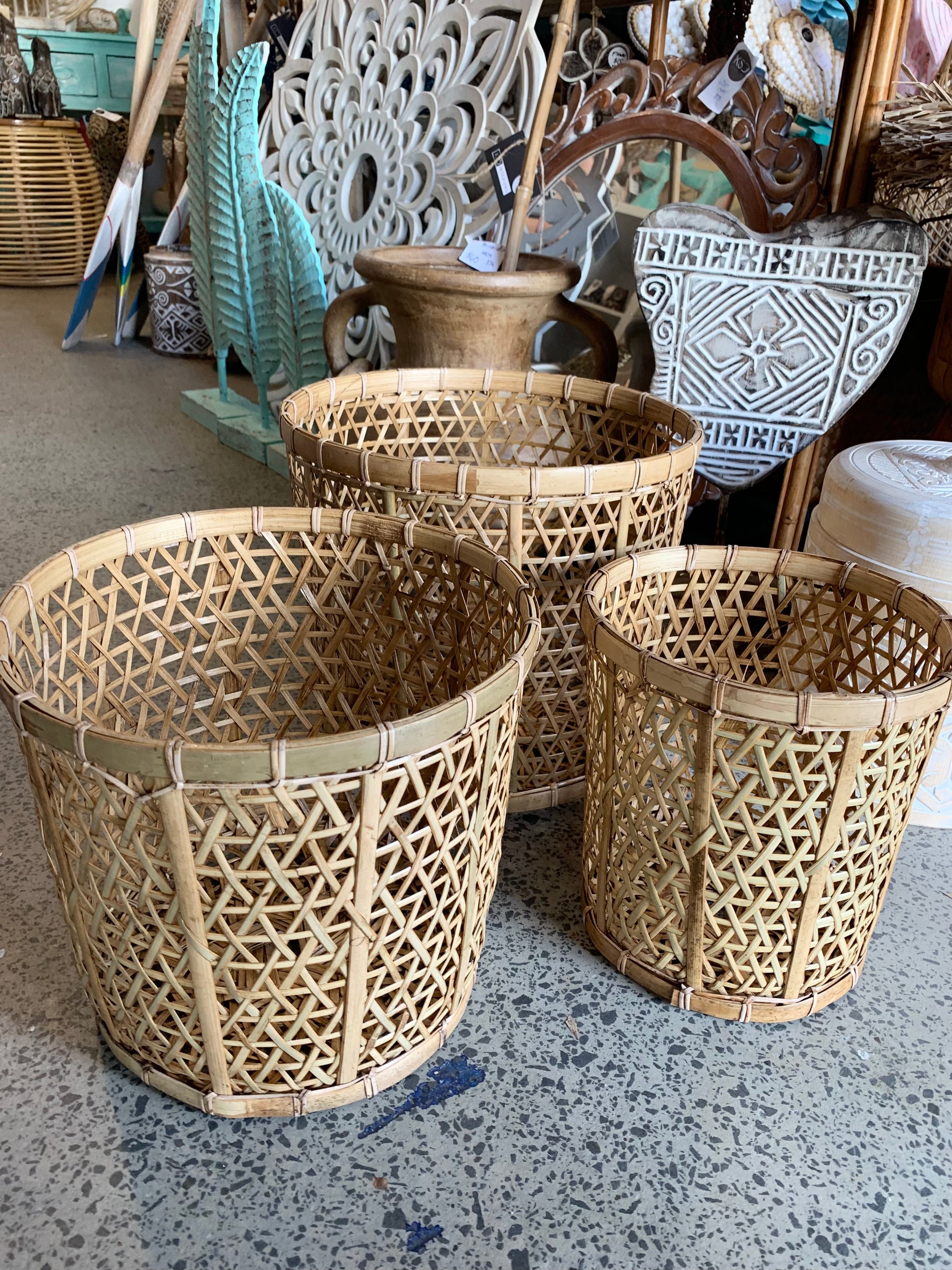 Natural Set 3 Woven Baskets. Usually $70