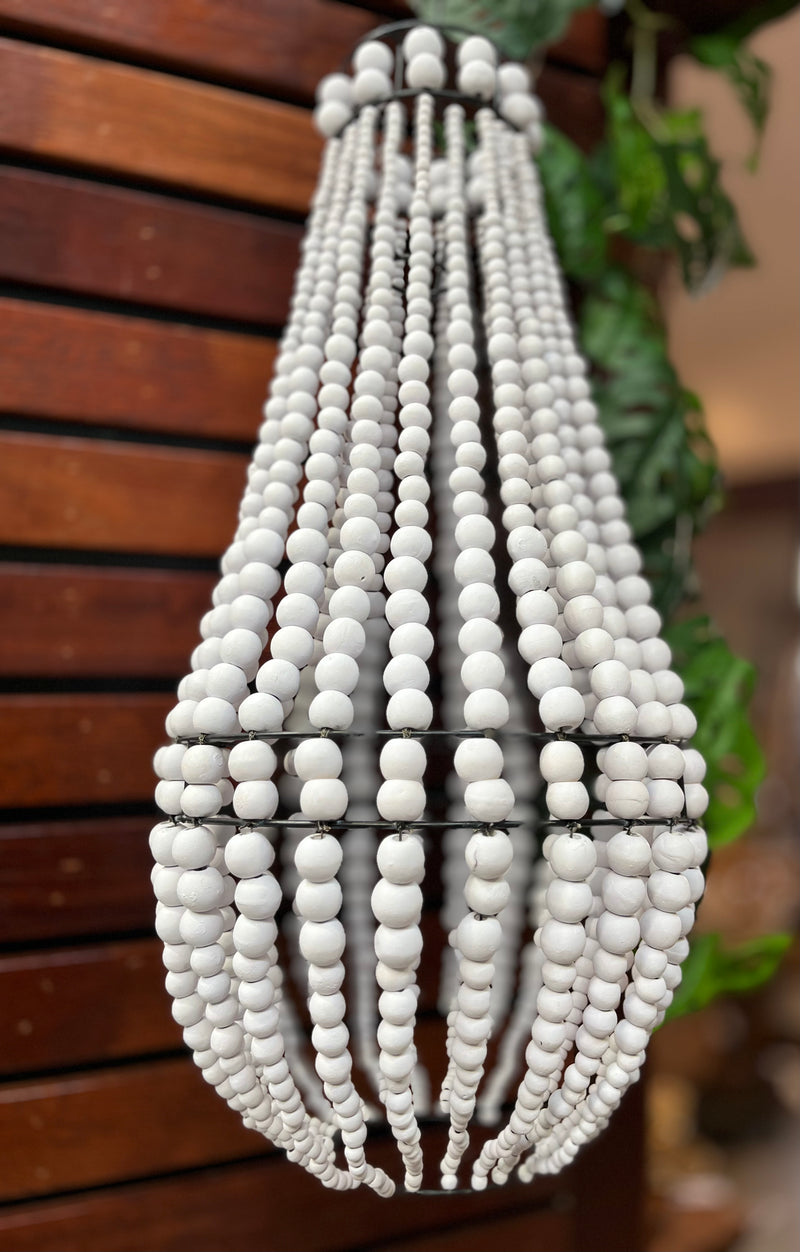 White bead light pendant