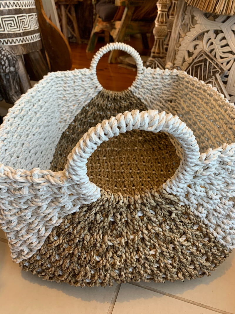 White / natural basket