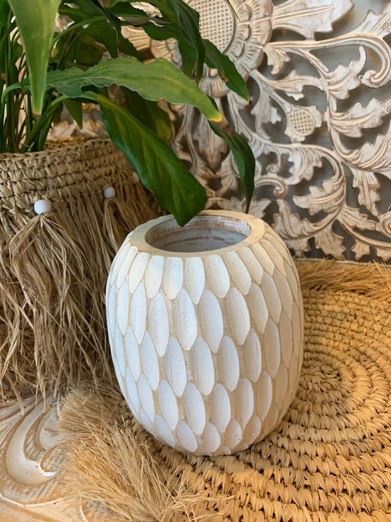 15cm timber vase