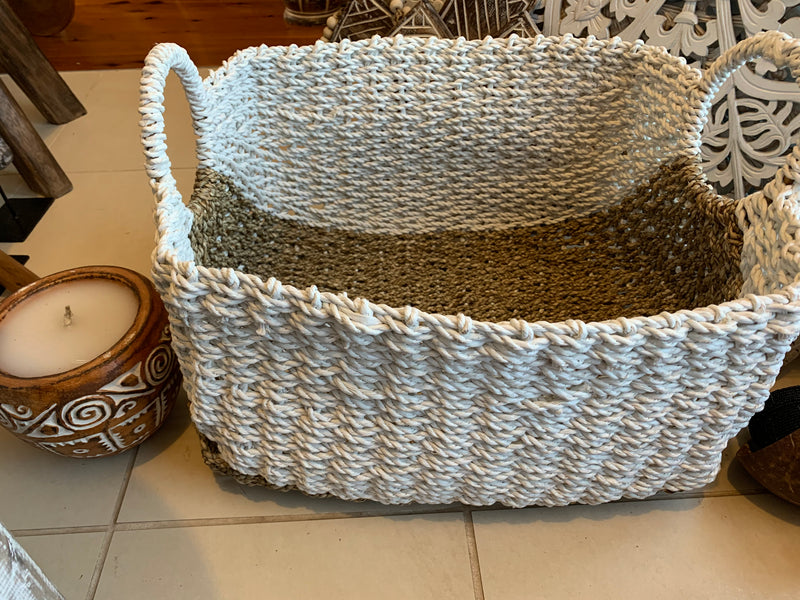 White / natural basket