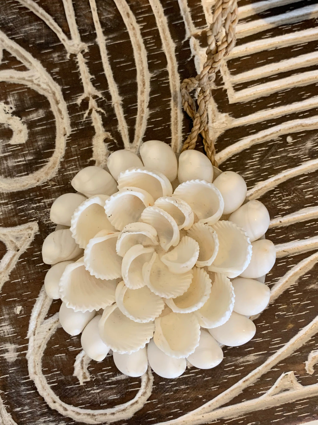 Round shell decoration. 7cm